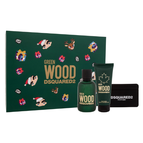 Dsquared2 Green Wood Edt 100ml 3Pcs Set