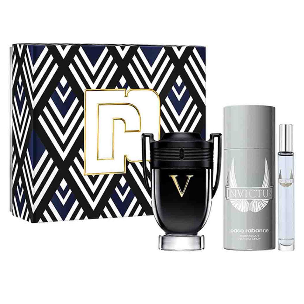 Paco Rabanne Invictus Victory Extreme Edp 100ml+Deo+10ML 3Pcs Set