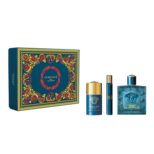 Versace Eros Edp 100ml M 3Pcs Set