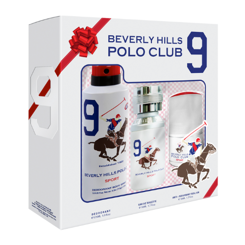 BHPC Nine Sport Gift Set ( M)  Edt 50ml+50 Ml Roll On+150ml Deo
