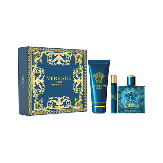 Versace Eros M Edt 100Ml 3 Pcs Set